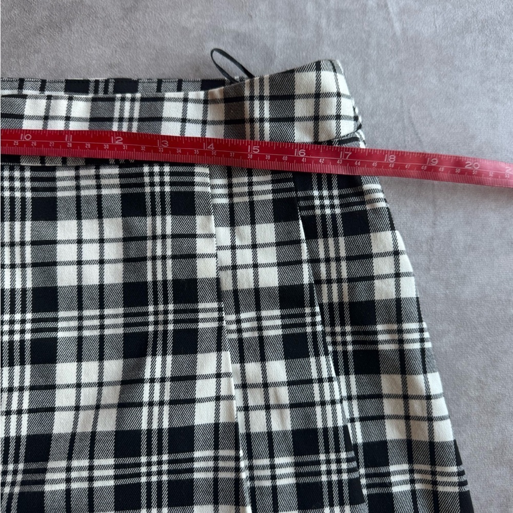 Mango Black and White Plaid Mini Skirt - Picture 6 of 7